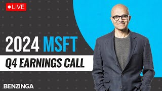 🔴WATCH LIVE Microsoft Q4 2024 Earnings Call  MSFT [upl. by Niwle]