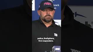 Giants Brian Daboll reflects on 911 anniversary  shorts [upl. by Neersin]