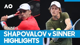 Denis Shapovalov vs Jannik Sinner Match Highlights 1R  Australian Open 2021 [upl. by Asehr709]