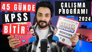 45 GÜNDE KPSS Yİ BİTİRİYORUZ  DERS ÇALIŞMA PROGRAMI [upl. by Haldis]