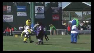 NFL Mascots Exhibition vs Pop Warner Players [upl. by Conlan]