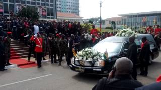 Arrival Of President Mills body at State House [upl. by Cleti]