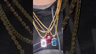 🔥 Gold Chain amp Gemstone Pendant Stack shorts goldchain gemstonependant jewelry kunzite topaz [upl. by Merry]