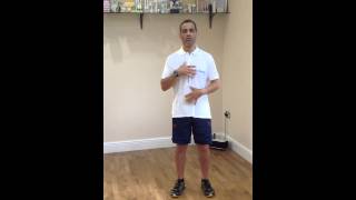 Diaphragmatic breathing standing position [upl. by Appleby]