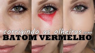 CAMUFLANDO OLHEIRAS COM BATOM VERMELHO [upl. by Perusse441]