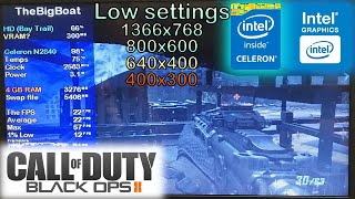 Call of Duty Black Ops 2 on LOWEND LAPTOP  Intel Celeron N2840 Intel HD Bay Trail 4 GB RAM [upl. by Klos]