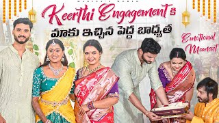 Bigg Boss Keerthi amp Karthik Engagement Vlog  Emotional Moment  Marina amp Rohit  Marinas World [upl. by Eniamirt180]