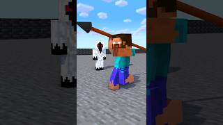 HELP Herobrine Throw SPEAR VS Entity VS Notch herobrine minecraft shorts entity [upl. by Anidam735]