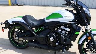 Sale 6799 2017 Kawasaki Vulcan S ABS Cafe White  Green Review [upl. by Dnomder687]