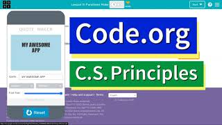 Codeorg Lesson 11 Functions Make the Quote Maker App  Answer Tutorial  Unit 4 CS Principles [upl. by Raynah]