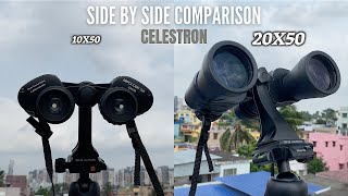 Celestron Upclose G2 10X50 Vs Celestron Upclose G2 20X50  Sharpeness amp Zooming Power Comparison [upl. by Dnalhsa61]