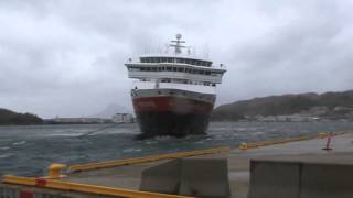 MS Nord Norge go to the Hurtigruten pier in Bodø [upl. by Joerg]