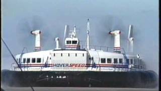 Hovercraft memories 1993 The Princess Margaret Hoverspeed hovercraft arrives at Calais [upl. by Atcele593]