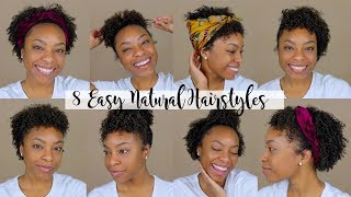 8 QUICK amp EASY Hairstyles for ShortMedium Natural Hair 2019  Perfect for Type 4 Hair [upl. by Chobot767]