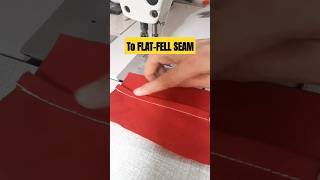 FLATFELL SEAM Sewing Tutorial for Beginners sewing sewingtutorial shorts youtubeshorts [upl. by Maidel]