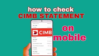 check cimb statement on hand phonehow to fix cimb statement problem [upl. by Assirk378]