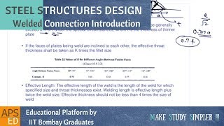 Welded Connection Introduction  Design of Steel Structures [upl. by Edrahs]