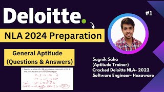 Deloitte Aptitude Questions amp Answers  NLA 2024 Preparation  General Aptitude PART1 DeloitteNLA [upl. by Alet]