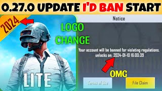 😱 Omg Id Ban Start  2024 Logo In Pubg Lite 0270 Update  Pubg Lite 0270 Update  Pubg Lite New [upl. by Templeton825]