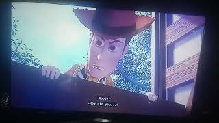 Toy Story 1995  Scud vs woody Buzz Chase Scene audio description [upl. by Kloman602]