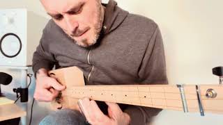 Walking Blues Cigar Box Guitar fretless quot acousticquot [upl. by Esekram657]