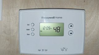 RTH2410B HONEYWELL THERMOSTAT HOW TO INSTALL CONFIGURE AND SETUP SCHEDULE [upl. by Anat]