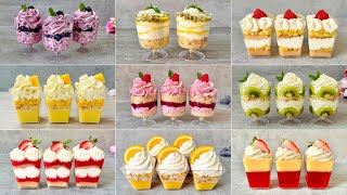 9 Quick and Easy NO BAKE Fruit Dessert Cups Recipes Easy and Yummy dessert ideas [upl. by Farrand]