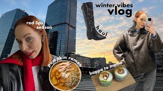 student life vlog  haul zimowy what I eat in a day amp pumpkin ramen [upl. by Garnette]