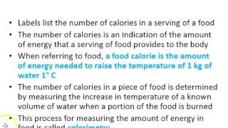 224 Energy in Food [upl. by Tolliver]