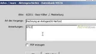 Kostenfestsetzung beantragen mit advoware Kanzleisoftware [upl. by Aesoh390]