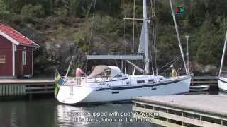 SidePower retractable and variable speed thrusters in the new Hallberg Rassy 412mp4 [upl. by Lucho652]