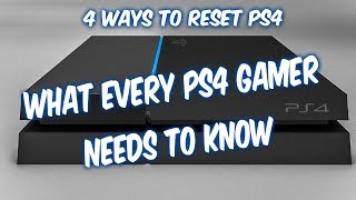 4 WAYS HOW TO RESET PS4  factory restore controller reset service menu initialize PS4 [upl. by Nathanial745]