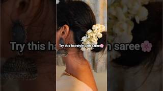 Try this hairstyle with sareehairstyle aesthetictrendingviralvideotipsfypmusiclovereelsyt [upl. by Noll]