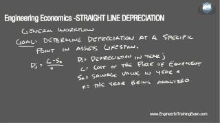 Straight Line Depreciation  Fundamentals of Engineering Economics [upl. by Irena]