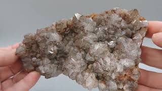 Milky quartz with goethite from Australia – large cabinet size [upl. by Renae]