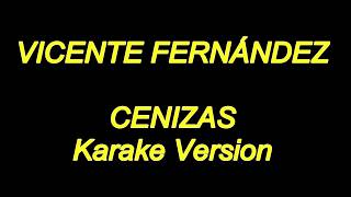 Vicente Fernandez  Cenizas Karaoke Lyrics NUEVO [upl. by Brig]