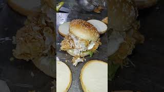 Fish Burger food burger eatsnbites fastfood pizza streetfood shortvideo foodie viral food [upl. by Amity905]