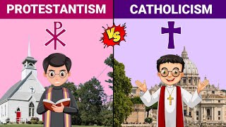 Protestantism Vs Catholicism  Religion Comparison 2024  Versus Kingdom [upl. by Llerrah]