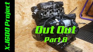 Out Out  YAMAHA XJ600 Engine Removal Part 8 [upl. by Cheney]