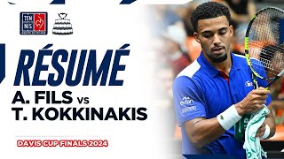 🇦🇺🇫🇷 RÉSUMÉ Fils vs Kokkinakis  Davis Cup Finals 2024 [upl. by Ikkin]