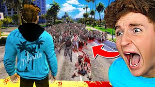 BIGGEST Zombie Hoard CHASES ME In GTA 5 HELP [upl. by Blalock]