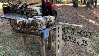 HANDS DOWN THE MOST COST EFFECTIVE FIREWOOD BUNDLER EVER 197 [upl. by Wendelin]