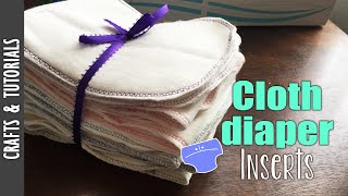 Cloth Diaper Inserts Tutorial Inexpensive and Easy Sewing The290ss [upl. by Cirilo]