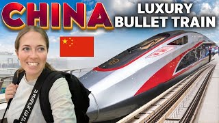 LUXURY Business Class on Chinas HIGH SPEED TRAIN  Guangzhou to Shenzhen SURPRISED us 🇨🇳 [upl. by Hairom383]