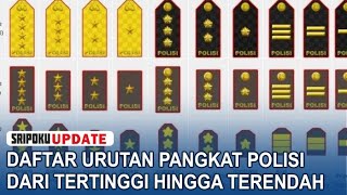 Daftar Urutan Pangkat Polisi dari Tertinggi hingga Terendah [upl. by Ettennod]