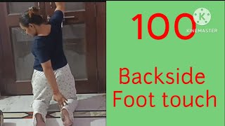 100 Times  Back side foot touch exercise  Full body workout [upl. by Gnuhn]