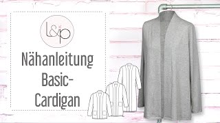 Nähanleitung lillesol BasicCardigan  ein Cardigan mit umlaufender Blende nähen [upl. by Eirehs58]