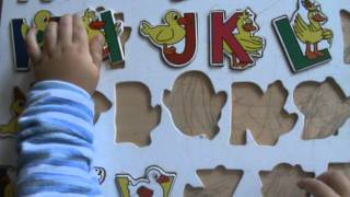 Renzo is learning the Alphabet by making the Puzzle [upl. by Terris]