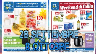 Volantino Eurospin offerte dal 28 Settembre al 8 Ottobre 2023  Anteprima [upl. by Siurtemed832]