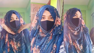 Easy Hijab tutorial with Dupatta  Hijab style with Orna  সুতি ওড়না দিয়ে হিজাব বাঁধুন  Khushi [upl. by Haleak]